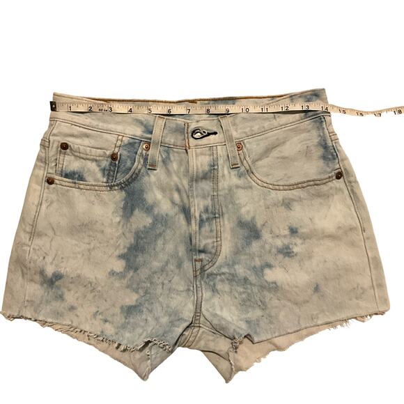 Levi's 501 light Acid wash high waist denim cut off shorts - Picture 1 of 5